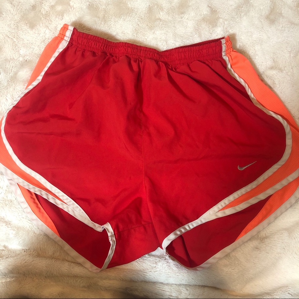 Nike Dri-Fit Red and Orange Shorts